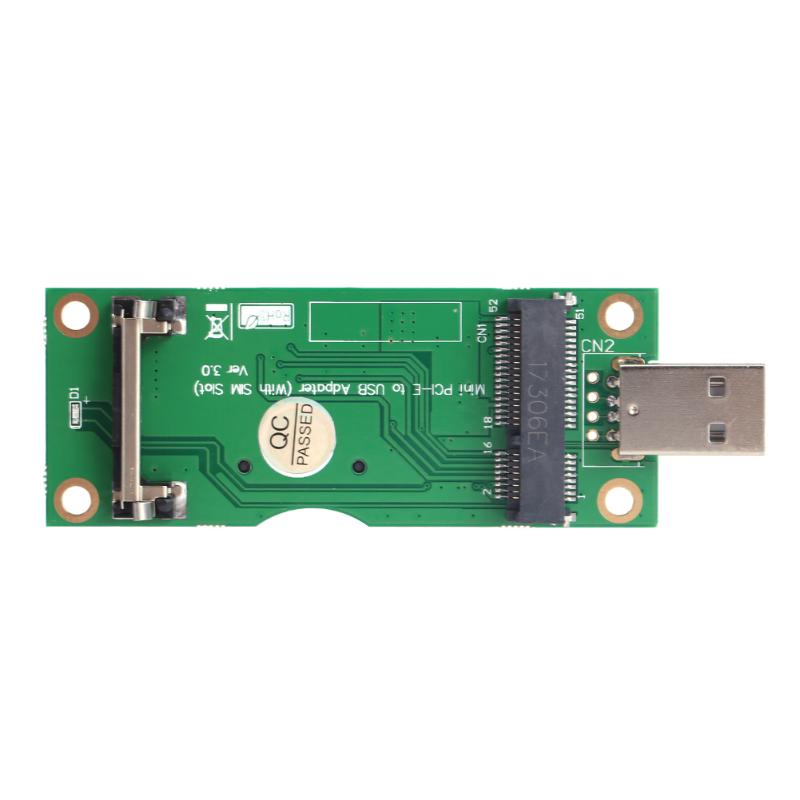 Mini PCI-E to USB Adapter with SIM 8Pin Card Slot for WWAN/LTE Module Support SIM 6pin/8pin Card Connector - ebowsos