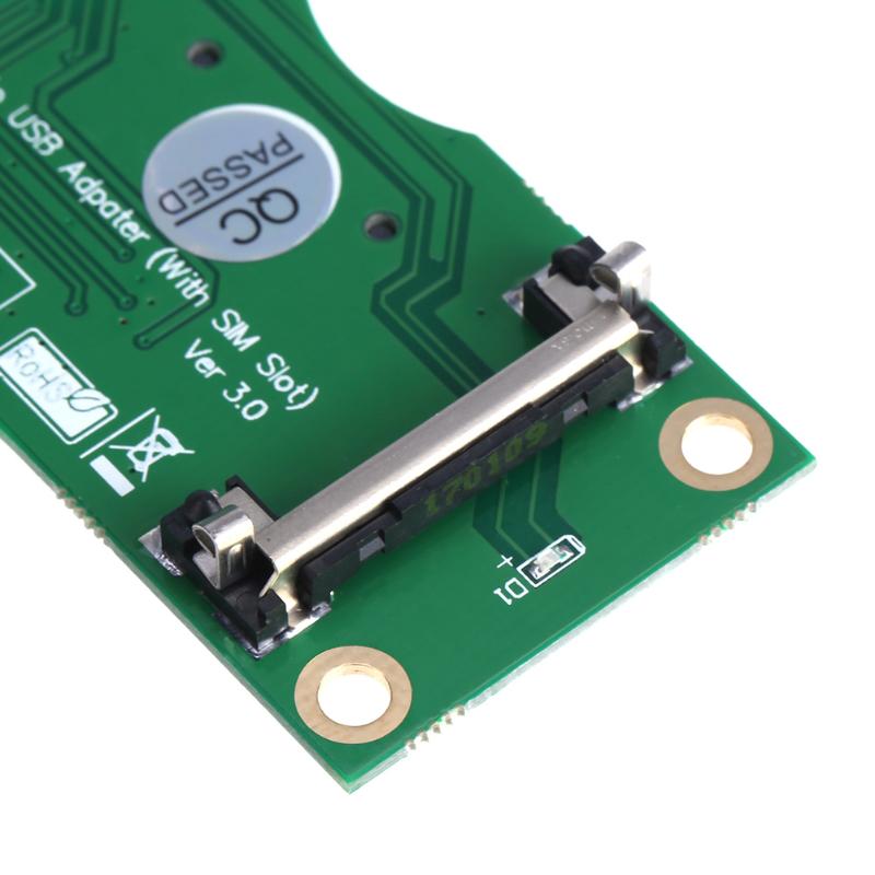 Mini PCI-E to USB Adapter with SIM 8Pin Card Slot for WWAN/LTE Module Support SIM 6pin/8pin Card Connector - ebowsos