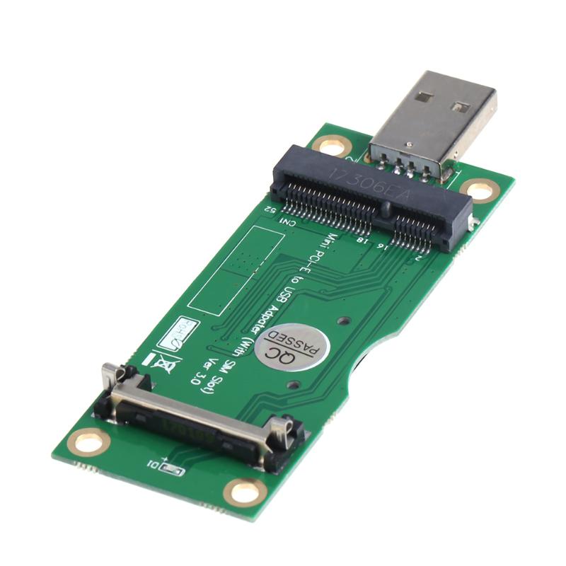 Mini PCI-E to USB Adapter with SIM 8Pin Card Slot for WWAN/LTE Module Support SIM 6pin/8pin Card Connector - ebowsos