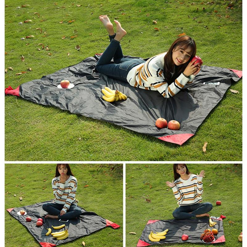 Mini Picnic Pad Outdoor Camping Mat Blanket Portable Folding Waterproof Nylon Picnic Beach Pad-ebowsos