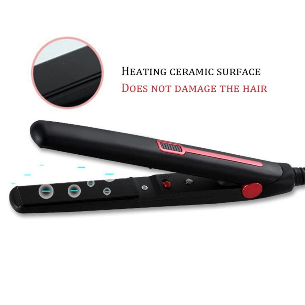 Mini Portable Hair Straight Splint Plate Fringe Curling Straightener DIY Electric Curlers Hair Styling Tools Dry & Wet - ebowsos