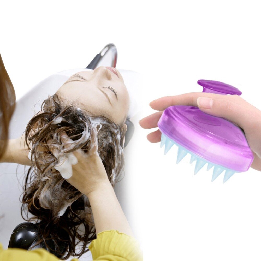 Mini Portable Scalp Massage Comb Magic Hair Brush Soft Silicone Comb Shampoo Brush Comb Massager Health Care - ebowsos