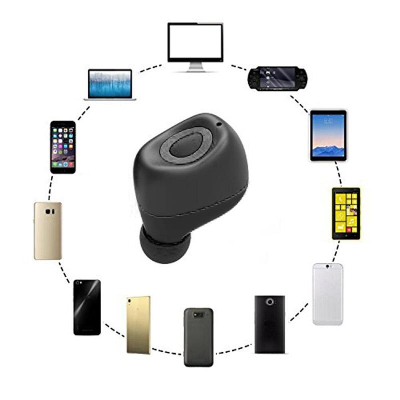 Mini Portable Wireless Bluetooth Earphone Single Ear In Ear Earbuds Small Stereo Auriculares Bluetooth Earpiece Headset - ebowsos