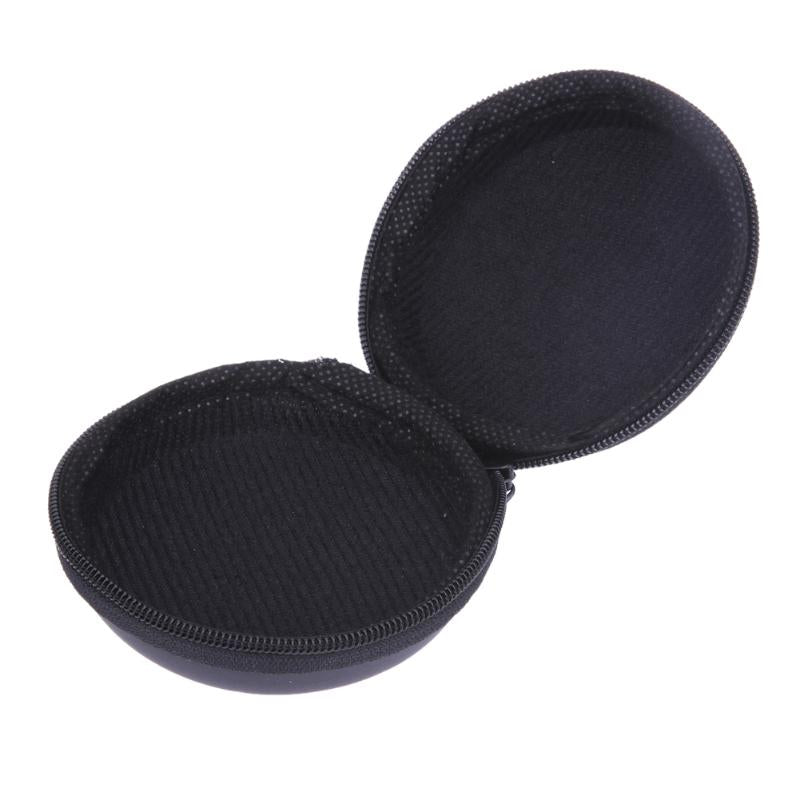Mini Round EVA Case Headset Bluetooth Earphone Cable Storage Box Container Cable Earbuds Pouch Bag Holder 80 X 80 X 30 mm New - ebowsos