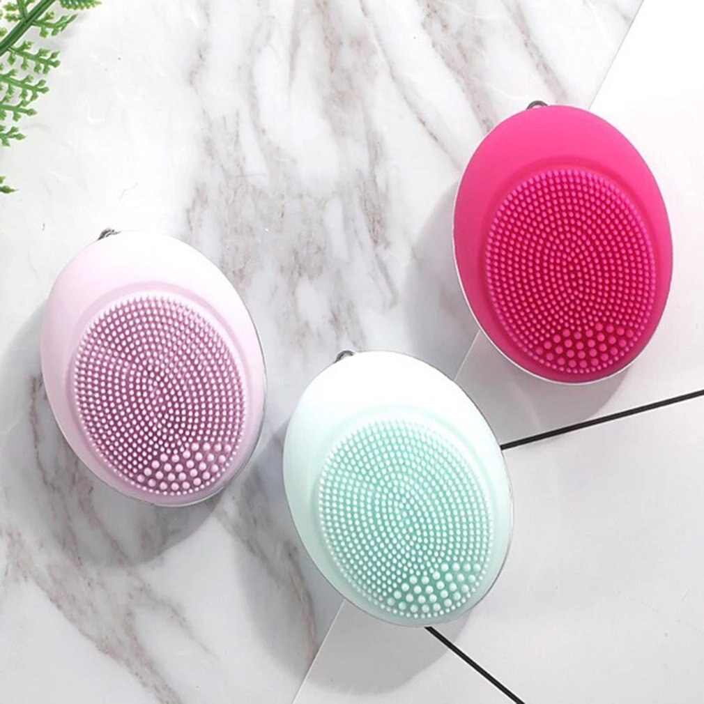 Mini Size Waterproof  Sonic Facial Cleaning Brush Soft Silicone Anti-Aging Facial Massager Electric Mini Face Cleanser - ebowsos