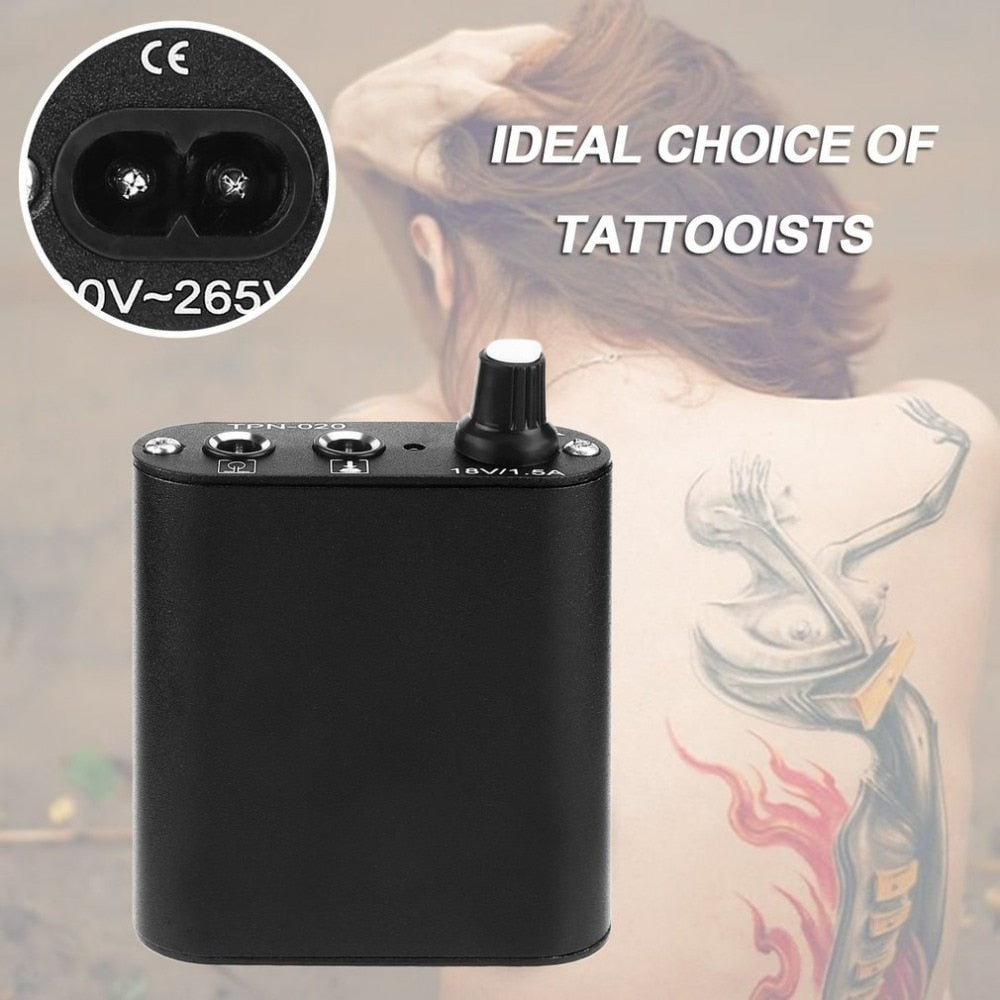 Mini Tattoo Power Supply Professional Motor for Rotary Tattoo Machine Portable Tattoo Machine Accessories with Power Cord - ebowsos