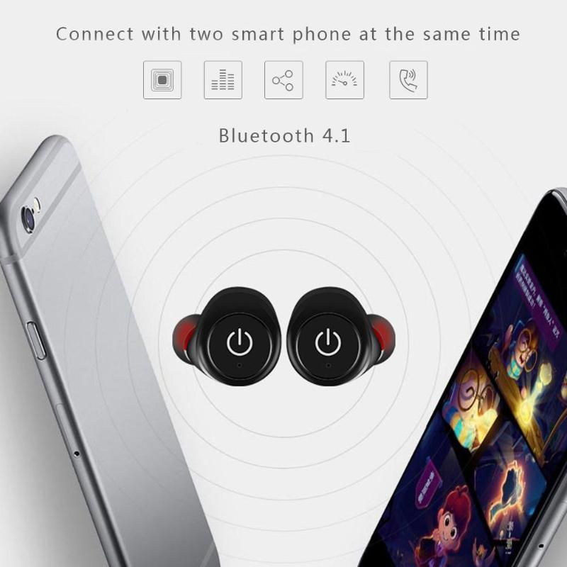 Mini Twins TWS Wireless Bluetooth Stereo In-Ear Earbuds Headset Earphone Stereo Music Ear Bud Wireless Stereo Earphones Earpiece - ebowsos