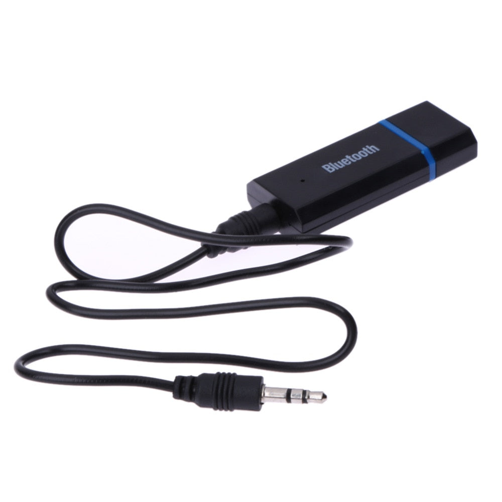 Mini USB Bluetooth Audio Receiver 3.5mm Audio Cable Black Wireless transmission Practical Phone Accessories - ebowsos