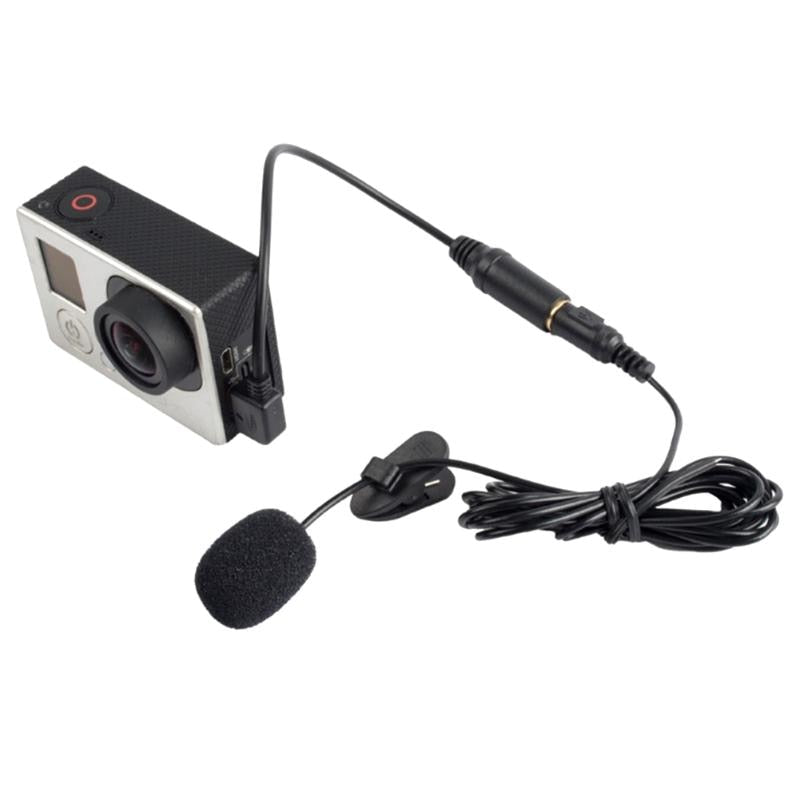 Mini USB Microphone Professional Mini USB External Mic Microphone With Clip for GoPro Hero 3/3+ Cameras High Quality Accessory - ebowsos