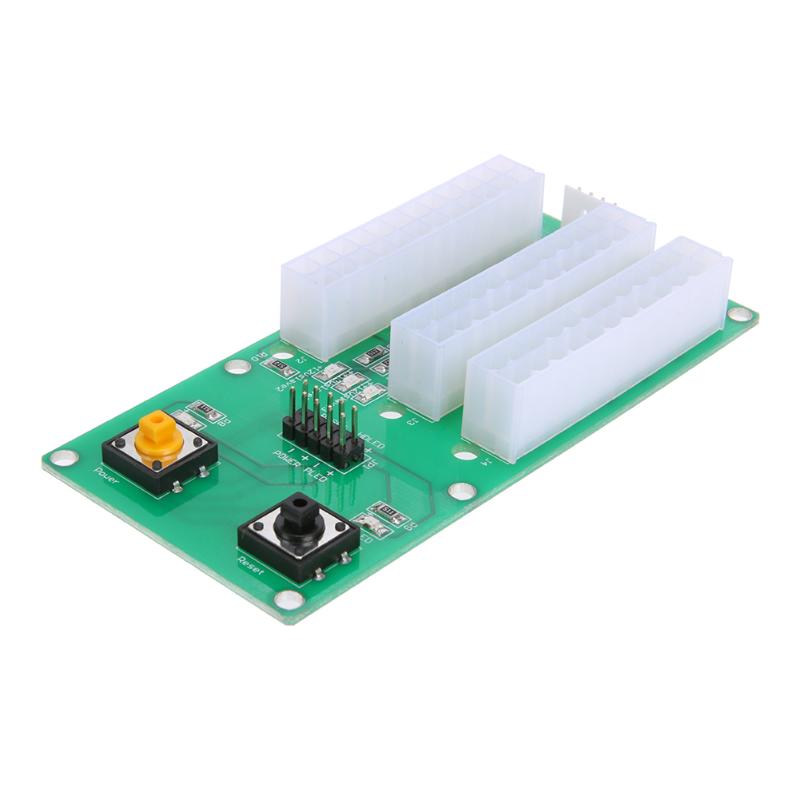 Mining Riser Power Adapter Supply Synchronous Line Multi Power 3x24pin Four Power Start Board Ether Square for ETH Coin - ebowsos