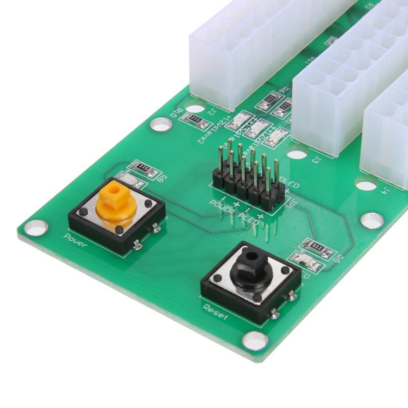 Mining Riser Power Adapter Supply Synchronous Line Multi Power 3x24pin Four Power Start Board Ether Square for ETH Coin - ebowsos