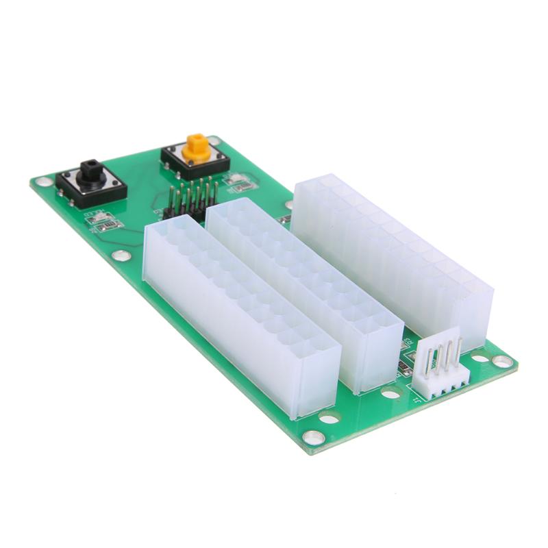 Mining Riser Power Adapter Supply Synchronous Line Multi Power 3x24pin Four Power Start Board Ether Square for ETH Coin - ebowsos