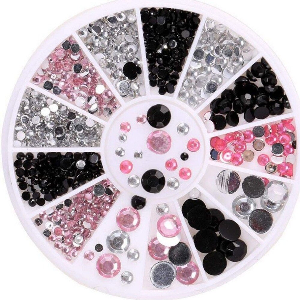 Mixing Size Sparkling Turntable Nail Rhinestones For Nails Art Decorations Charming DIY Manicure Nail Art Decorations - ebowsos