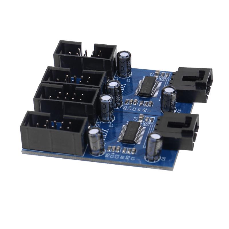 Motherboard 9 Pin USB Header Male 1 to 4 Female Extension Cable Card Desktop USB2.0 HUB Connector Adapter 9 pin Port Multilier - ebowsos