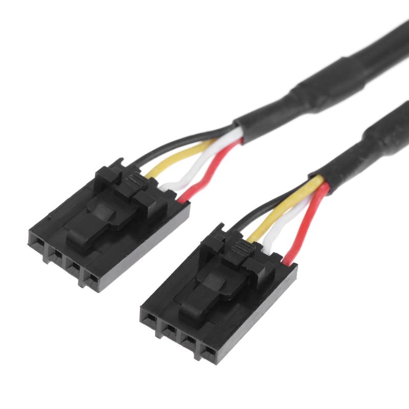 Motherboard 9 Pin USB Header Male 1 to 4 Female Extension Cable Card Desktop USB2.0 HUB Connector Adapter 9 pin Port Multilier - ebowsos