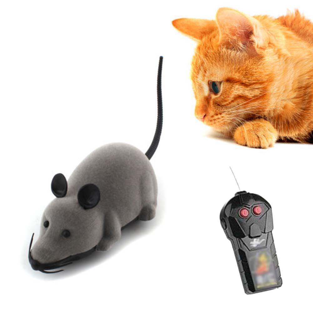 Mouse Pet Wireless Remote Control Rat Mouse Toy Moving Mouse For Cat Playing Chew C puppy toys outdoor rc mouse toy Black Cat-ebowsos