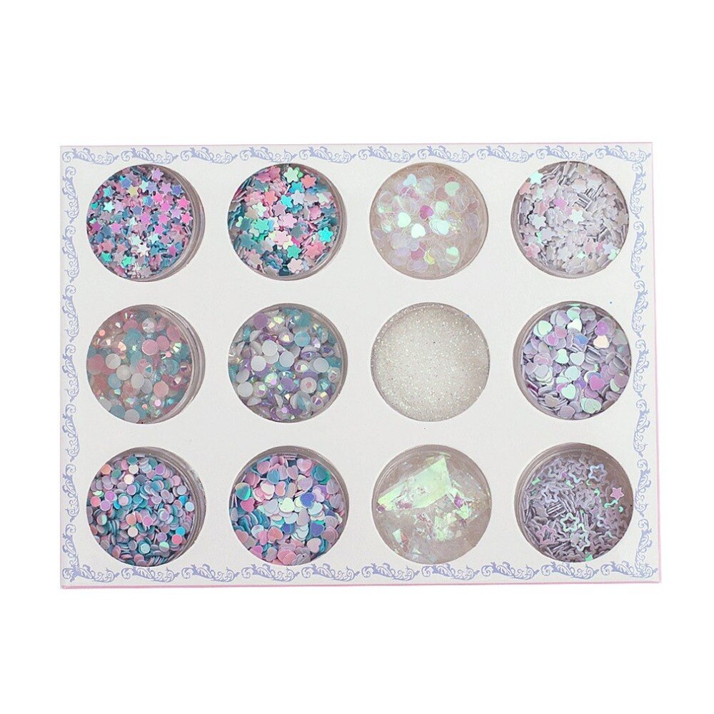 Multi-Colors Nail Art Glitter Masquerade Powder for Face Eyes Makeup Eye Shadow Nail Sticker Powder Sequins for Women Girls - ebowsos