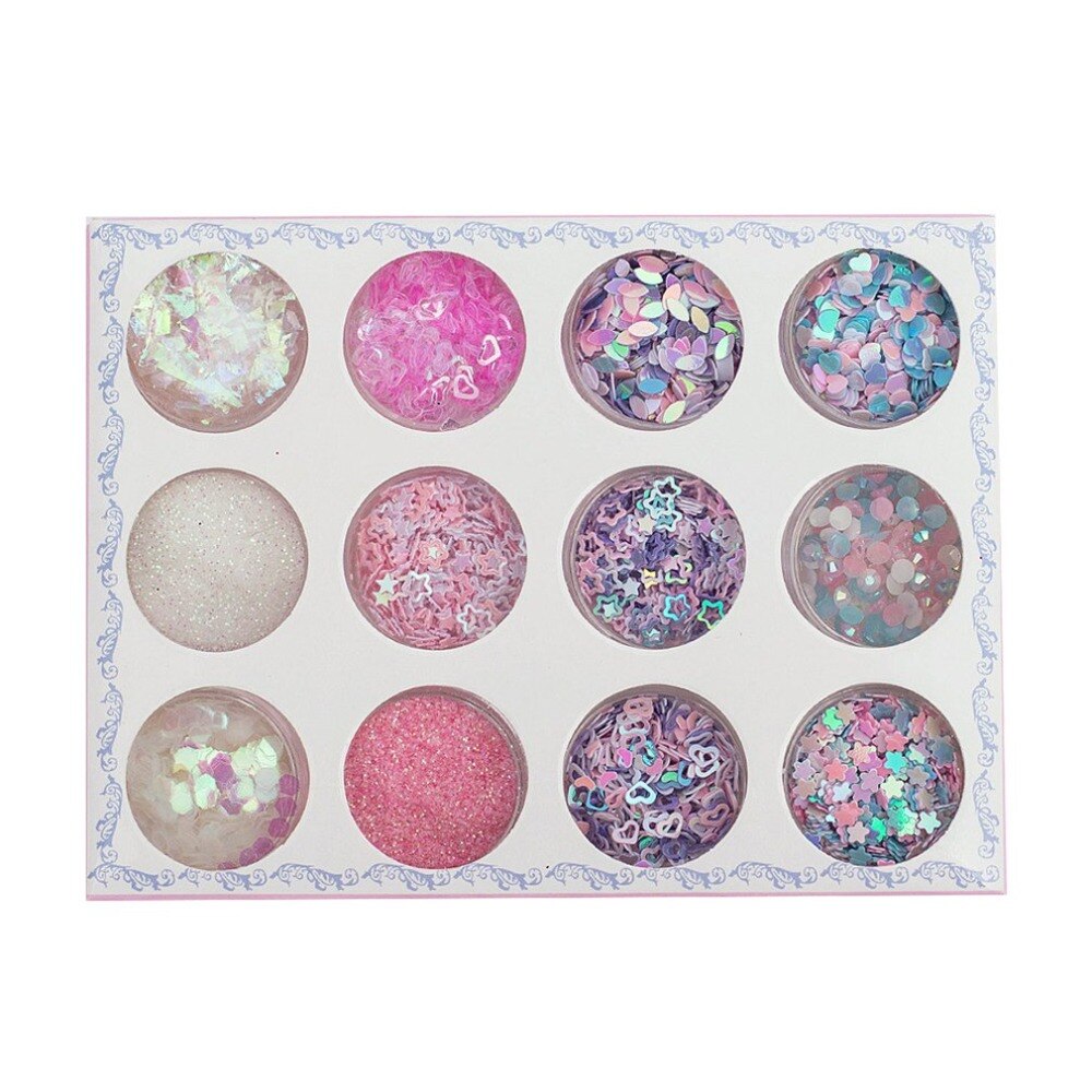 Multi-Colors Nail Art Glitter Masquerade Powder for Face Eyes Makeup Eye Shadow Nail Sticker Powder Sequins for Women Girls - ebowsos