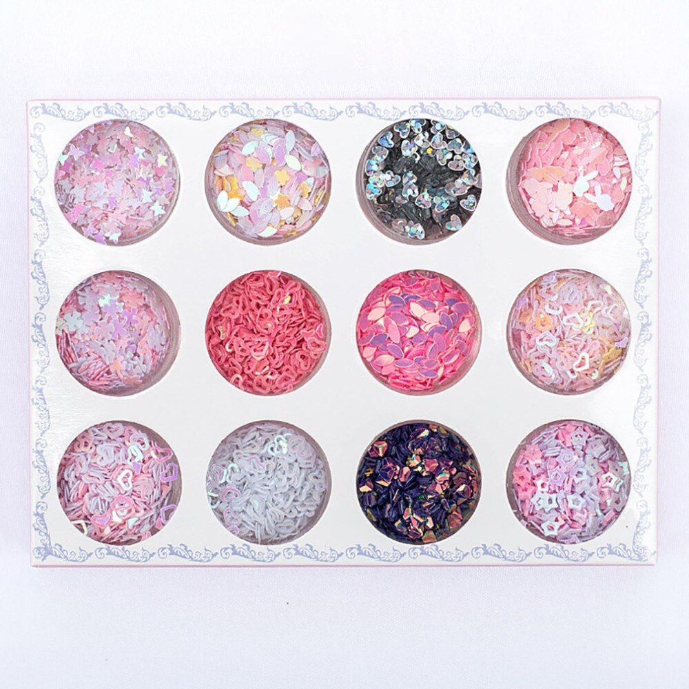 Multi-Colors Nail Art Glitter Masquerade Powder for Face Eyes Makeup Eye Shadow Nail Sticker Powder Sequins for Women Girls - ebowsos