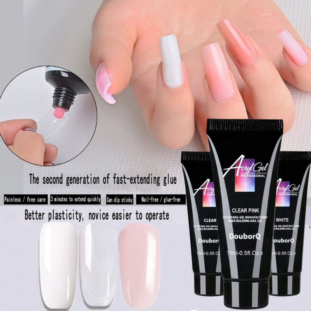 Multi Colors Nail Art Tips Long-lasting Nail Extending Gel Lacquer Crystal Jelly UV Gel for Nail Extension - ebowsos