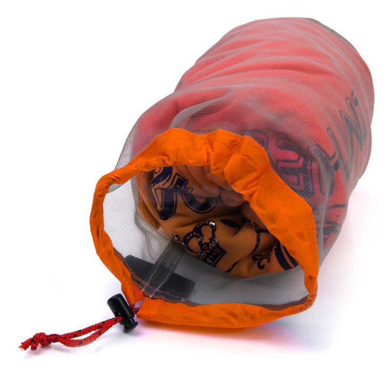 Multi Size Portable Travel Outdoor Camping Sports Ultralight Mesh Stuff Sack Drawstring Storage Bag Stuff Sack Drawstring Bag-ebowsos