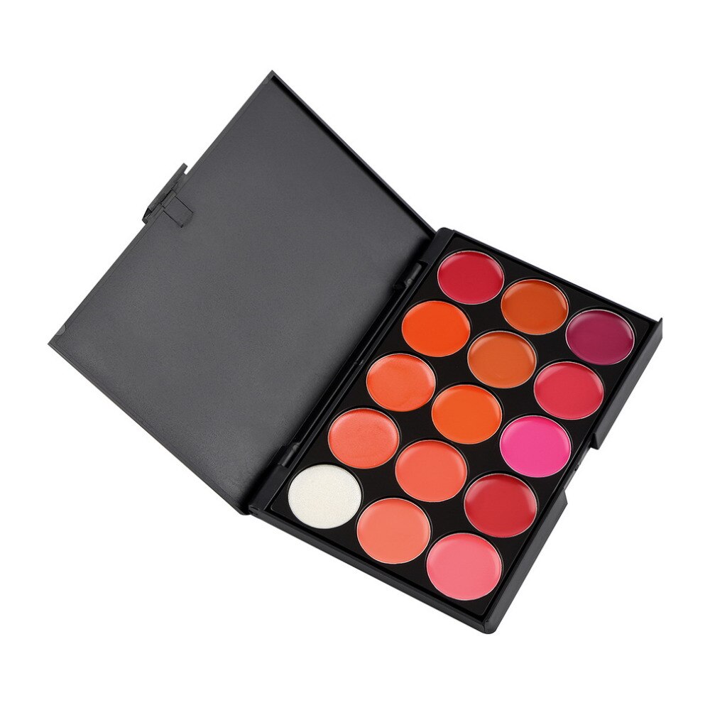 Multi-colored 15 Colors Makeup Palette Cosmetic Gloss Lipstick Lip of One Set New Quality - ebowsos