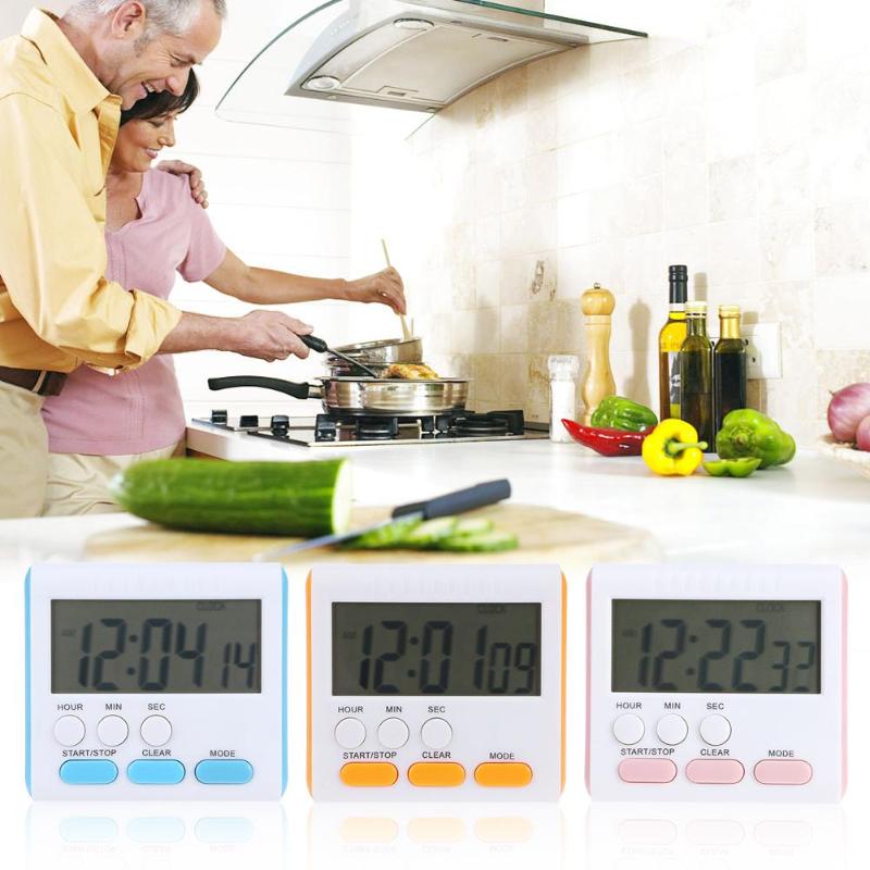 Multi-function Electric LCD Digital Kitchen Timer Alarm Count Up Down Clock - ebowsos