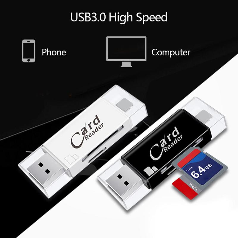 Multi-function High Speed USB 3.0 OTG Card Reader Support for SD /TF Card for iPhoneX/8 Mobile Phone For iPad - ebowsos