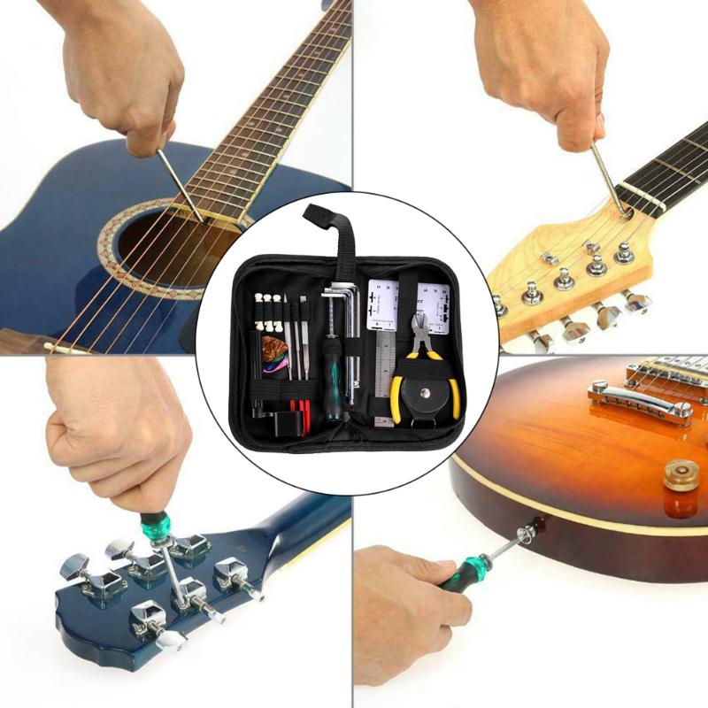 Multi-function Repair Maintenance Cleaning Tool Guitar Bass Musical Instrument Parts Accessories for Guitar Bass Instrument-ebowsos