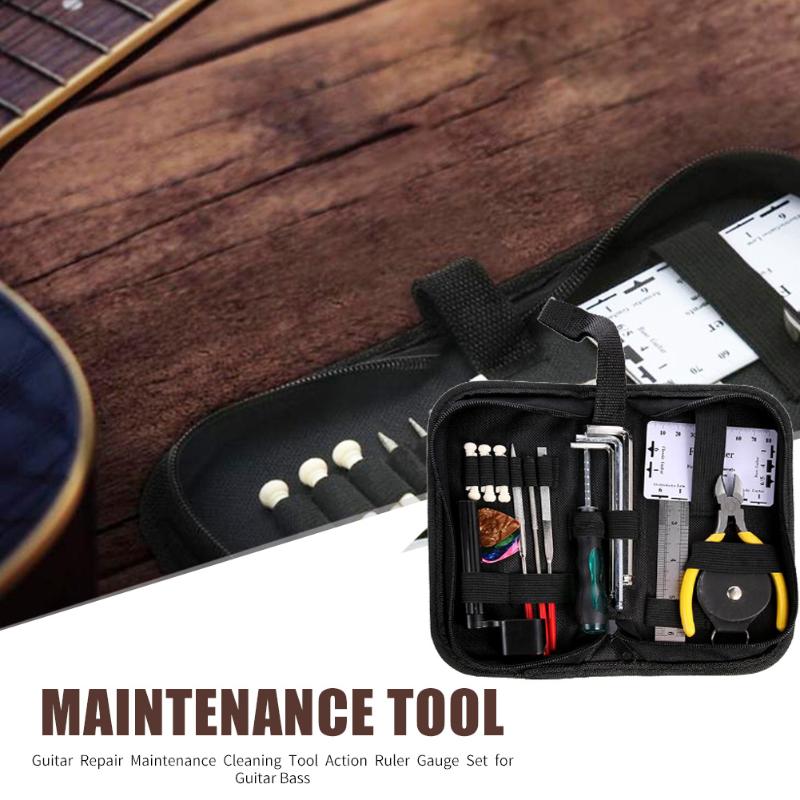 Multi-function Repair Maintenance Cleaning Tool Guitar Bass Musical Instrument Parts Accessories for Guitar Bass Instrument-ebowsos