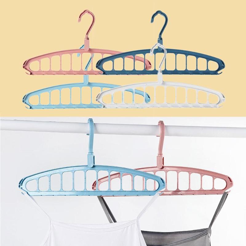 Multi-port Support Circle Scarf Clothes Keep Clothes Neat and Wrinkle-free Hanger Drying Rack Save Space Organizer for Storage - ebowsos