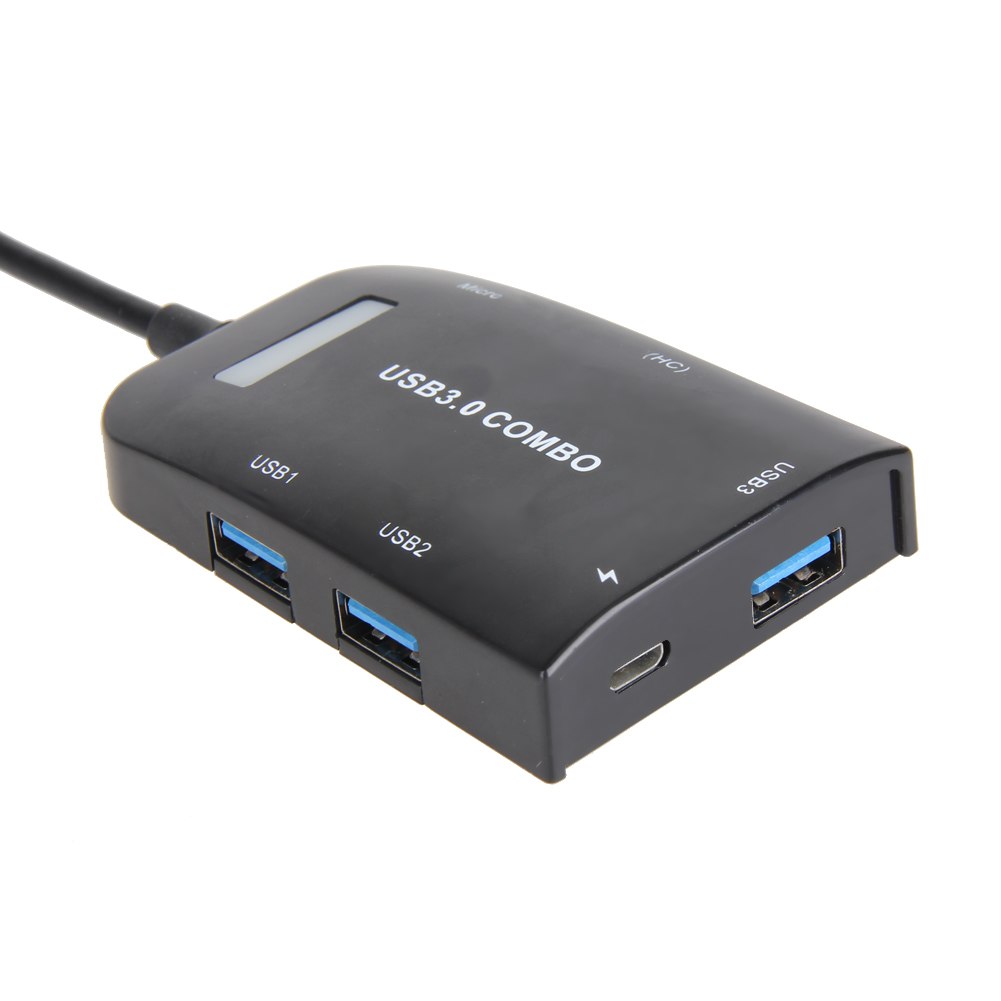 Multifunction 2 in 1 Super Speed 5Gbps 3 Ports USB 3.0 Combo Hub Adapter with SD/TF Card Reader for SD/TF/Micro SD card - ebowsos
