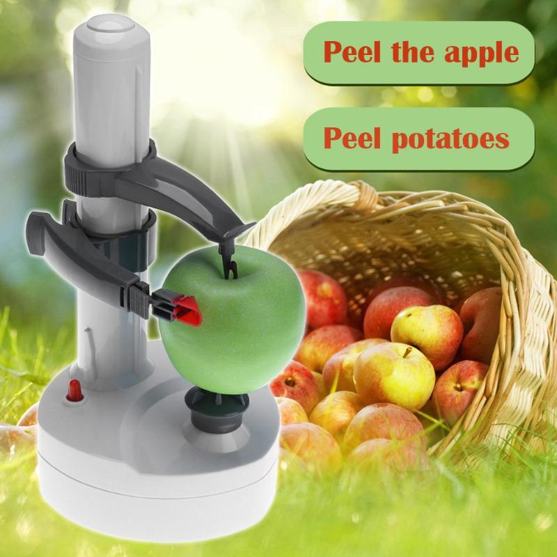 Multifunctional Automatic Stainless Steel Electric Peeler Rotating Fruit Vegetable Cutter Battery Powered Potato Peeling Machine - ebowsos