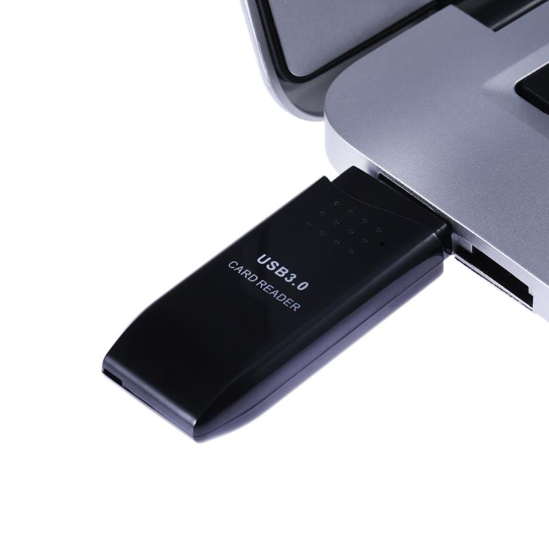 Multifunctional Card Reader for Laptop 2 in 1 Card Reader for SD TF Micro SD Card Desktop Notebook PC Portable Mini USB3.0 Port - ebowsos