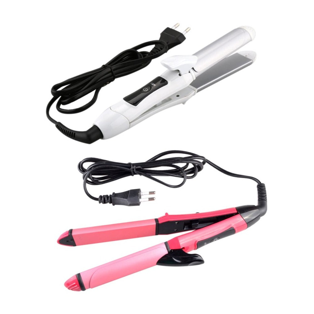 Multifunctional Dry & Wet Use Hair Straightener Hair Curling Roller Wand Hair Curler Fashion Styling Tools - ebowsos