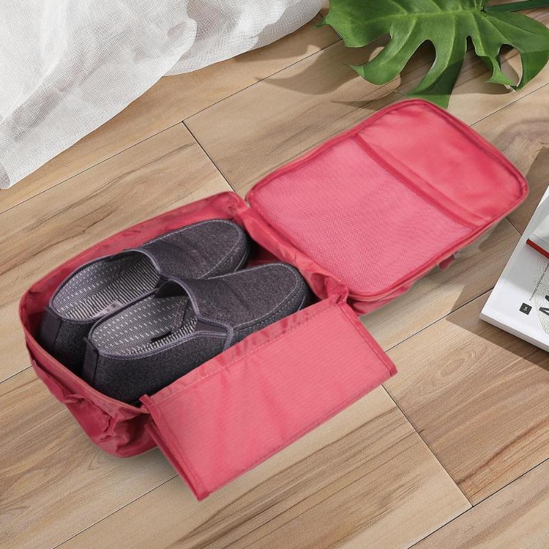 Multifunctional Foldable Shoes Storage Bag Travel Handbag Portable Shoe Box - ebowsos