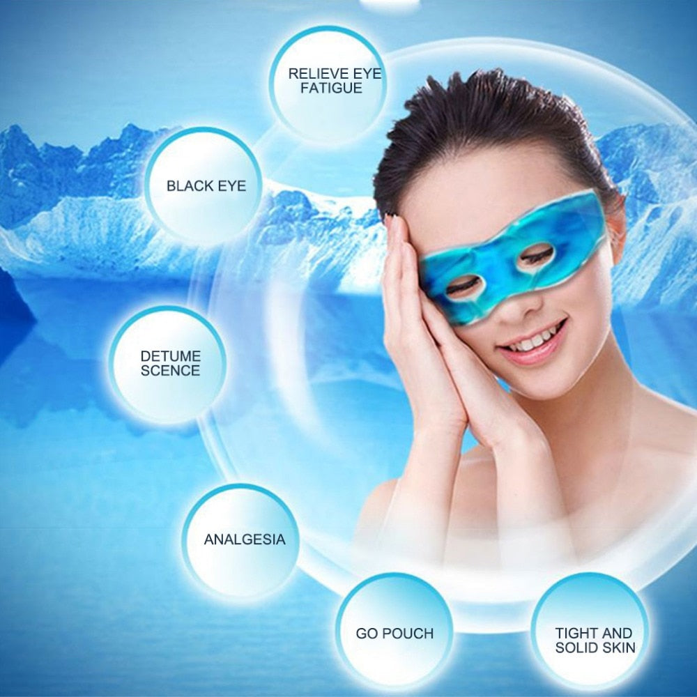 Multifunctional Ice Eyeshade Sleeping Eye Mask Reduce Dark Circles Relieve Fatigue Lessen Eyestrain Eye Cover Eye Masks Gel - ebowsos