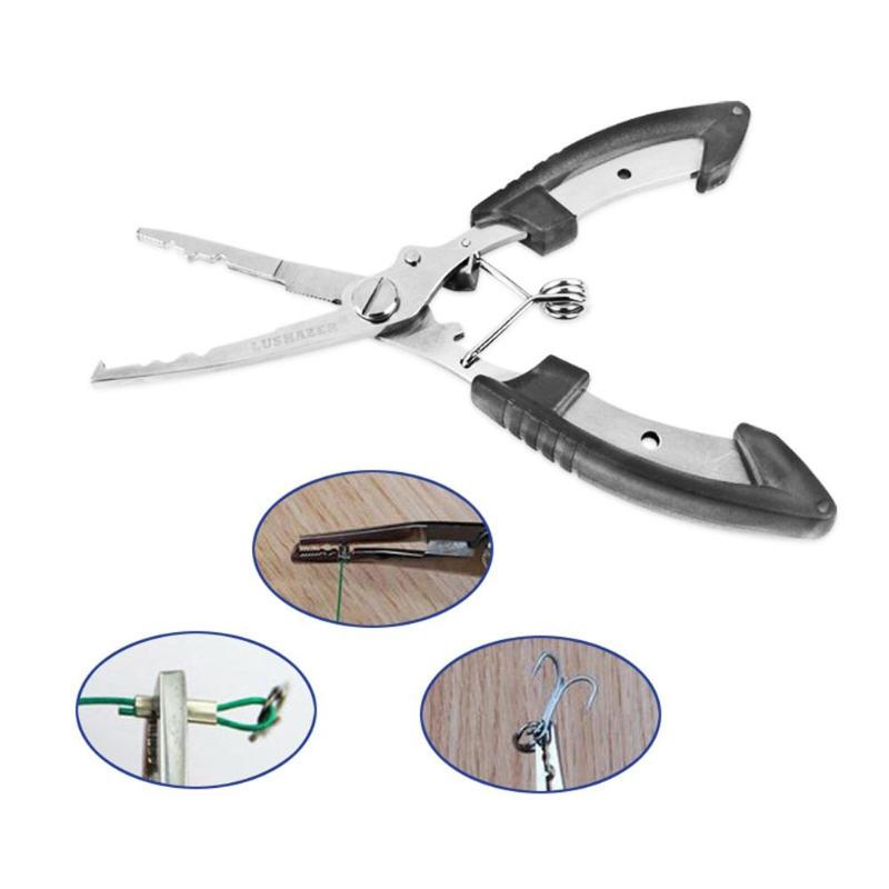 Multifunctional Stainless Steel Fishing Pliers Scissors Line Cutter Remove Hook Fishing Tackle Tool Fishing tool Pliers-ebowsos