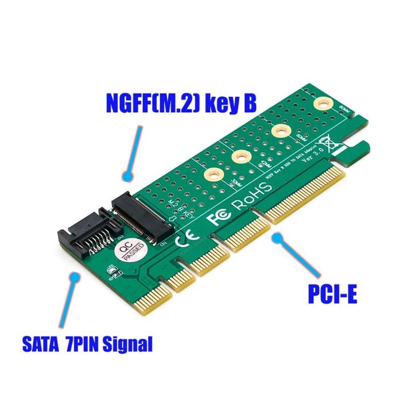 NGFF M.2 B Key SATA Bus SSD to SATA3.0 Adapter Power Supply with Heat Sink Radiator High Quality M.2 SSD to SATA3.0 Adapter New - ebowsos