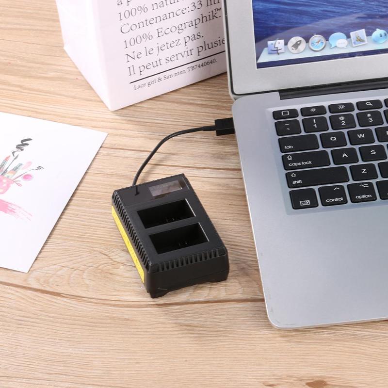 NP-FW50 2-Slot Rechargeable Li-ion Battery Charger with USB Cable for Sony Alpha A7 A7R A7S A5000 A6000 High Quality Accessory - ebowsos