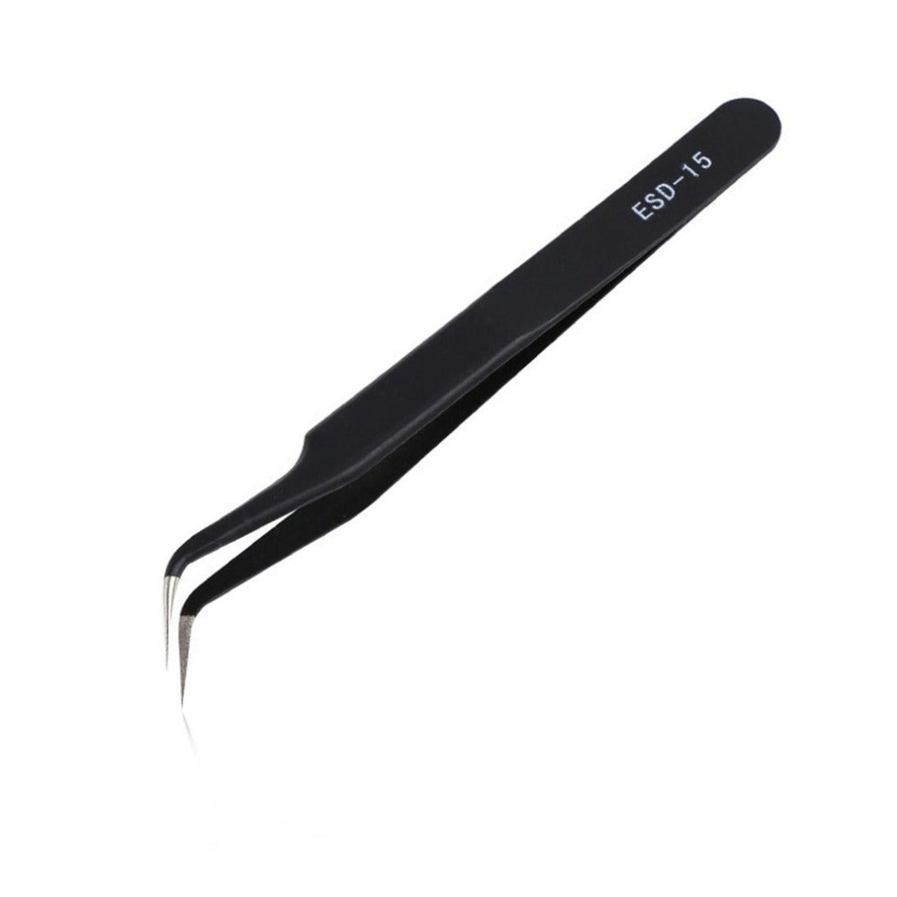 Nail tool supplies anti-static tweezers elbow stainless steel clip - ebowsos