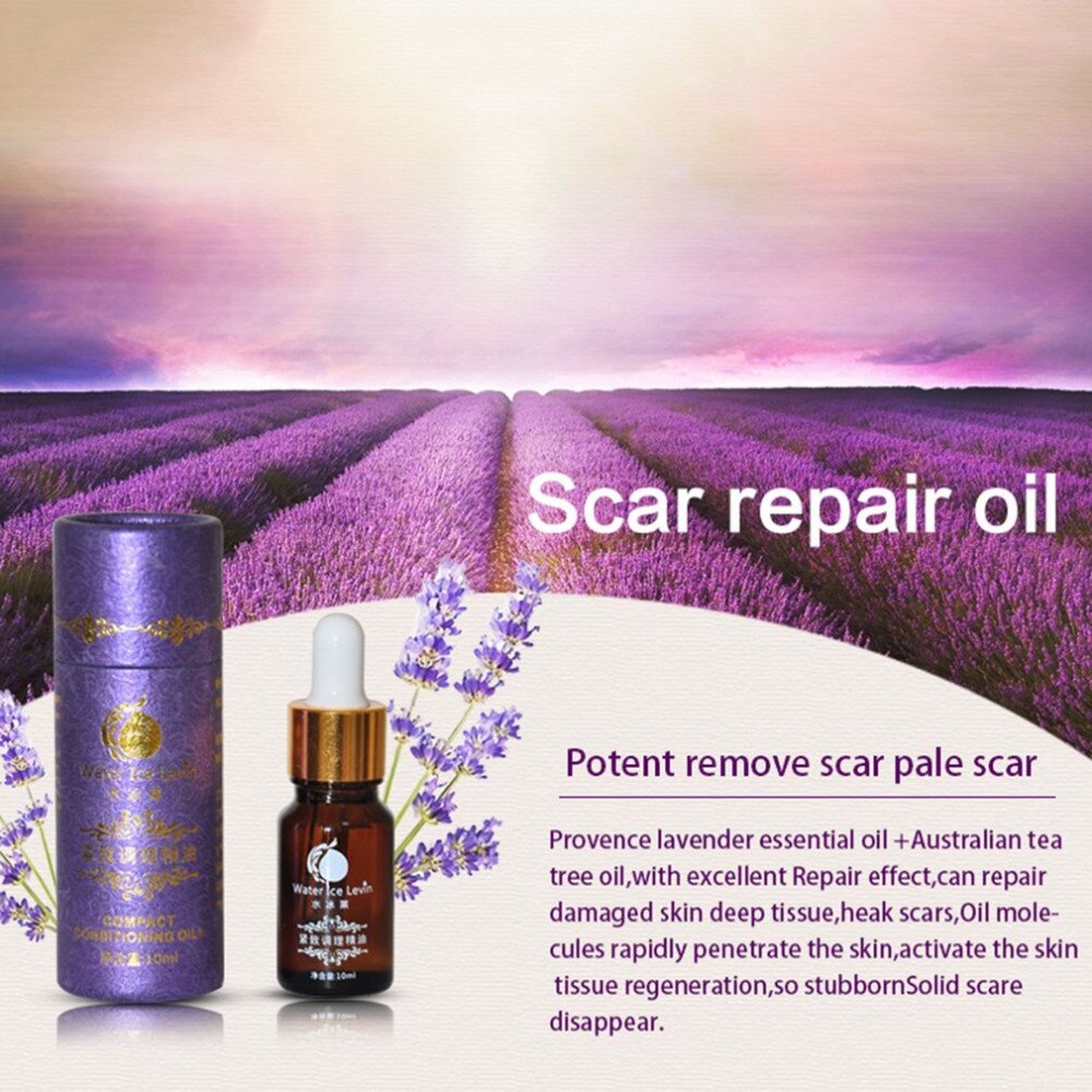 Natural Lavender Essential Oil Pure Moisturizer Shrink Pores Skin Care Acne Treatment Scar Repair Removal Burn Scarring Skin - ebowsos