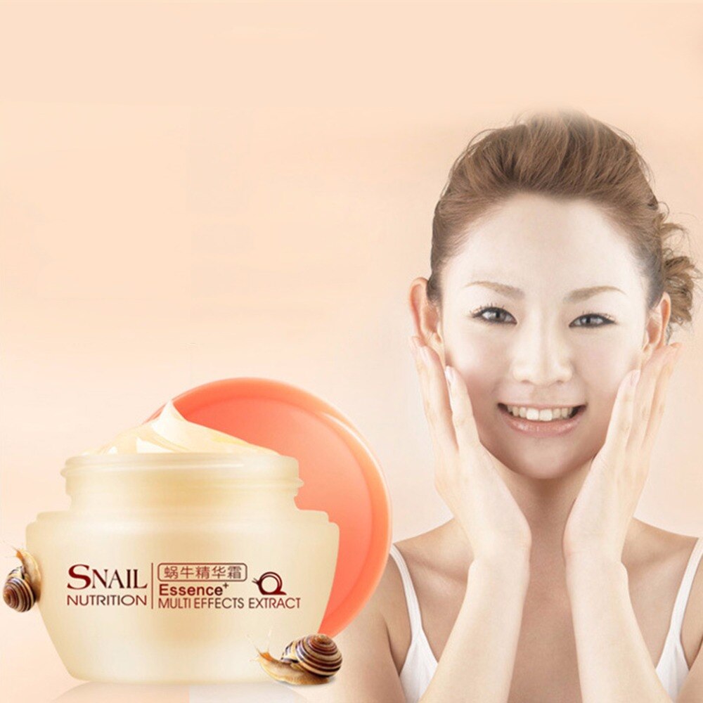 Natural Snail Nutrition Essence Extract Moisturizing Whitening Oil Control Acne Treatment Spots Remover Face Cream Skin Care 50g - ebowsos