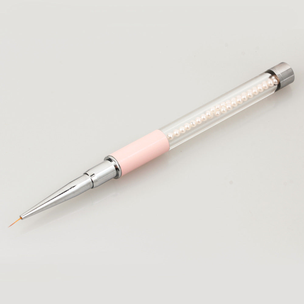 New 1 Pcs Professional Color Painting Drawing Pen Manicure Tools Nail Art Pen DIY Nail Art Decoration Manicure Tools Pink - ebowsos