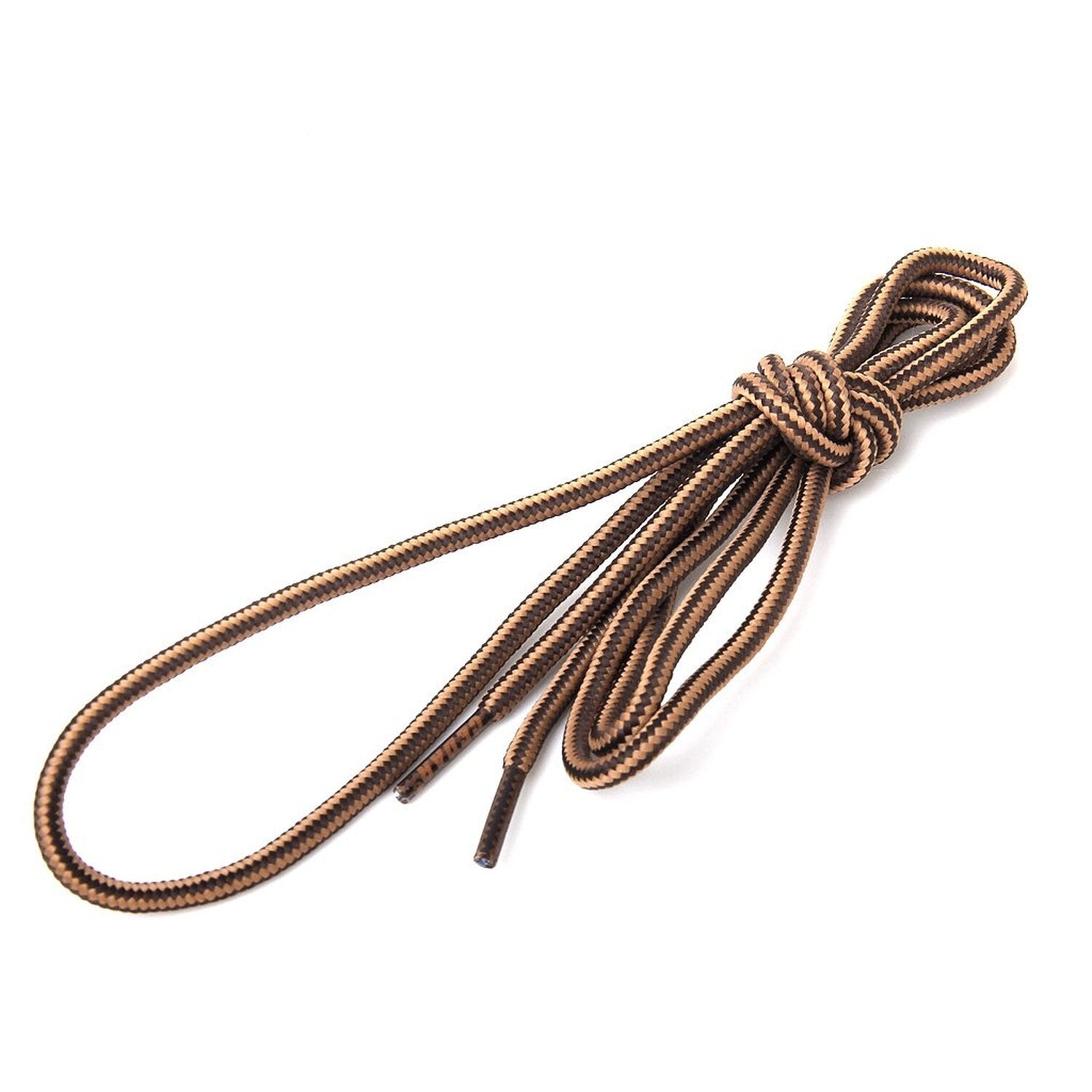 New 1 pair 150 cm Durable High Resistance Laces for Hiking Shoes - Brown Coffee Stripes - ebowsos