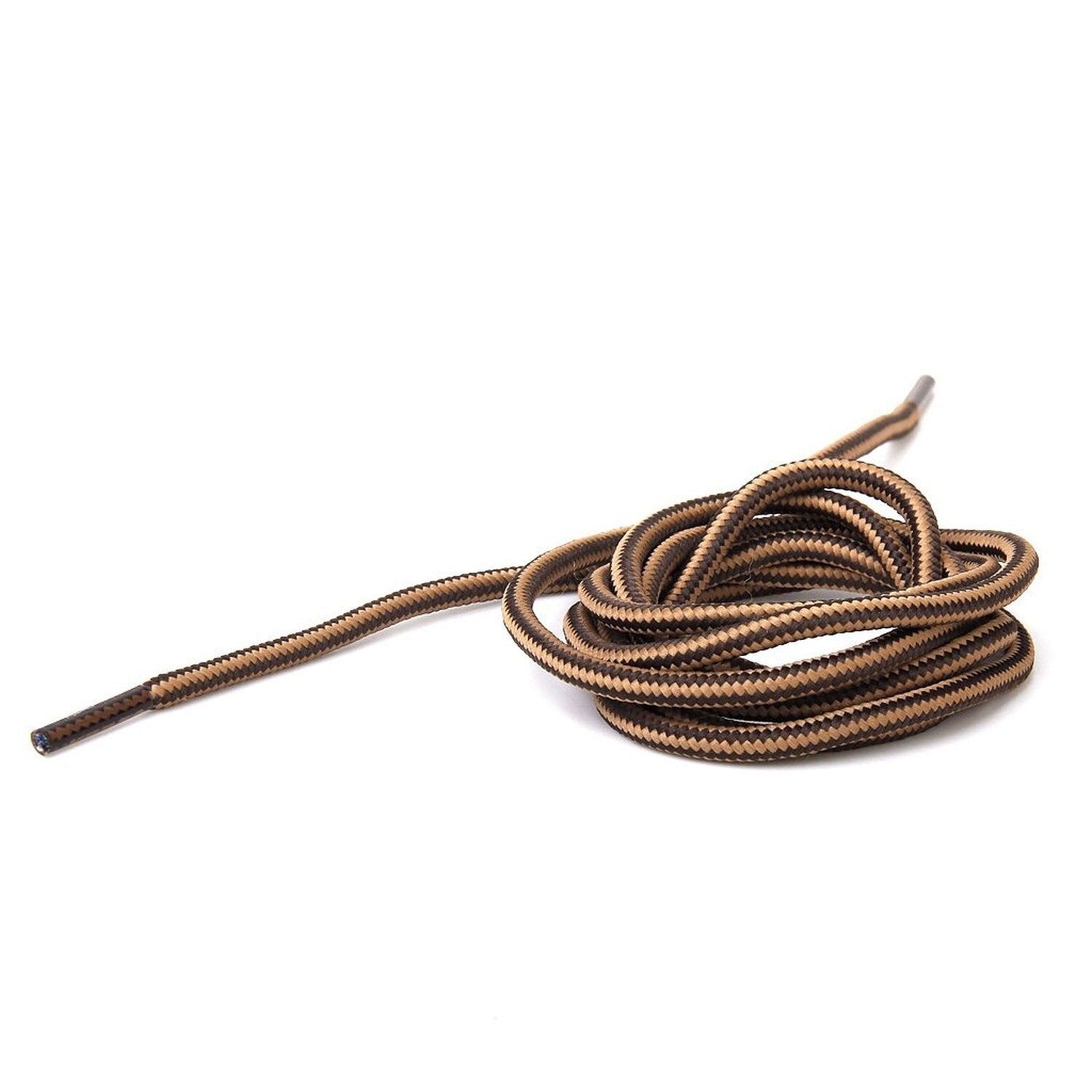 New 1 pair 150 cm Durable High Resistance Laces for Hiking Shoes - Brown Coffee Stripes - ebowsos