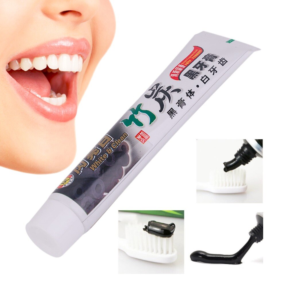 New 100G Teeth Whitening Oral Hygiene Bamboo Charcoal Toothpaste Universal Home Black Toothpaste Teeth Oral Care Accessory - ebowsos