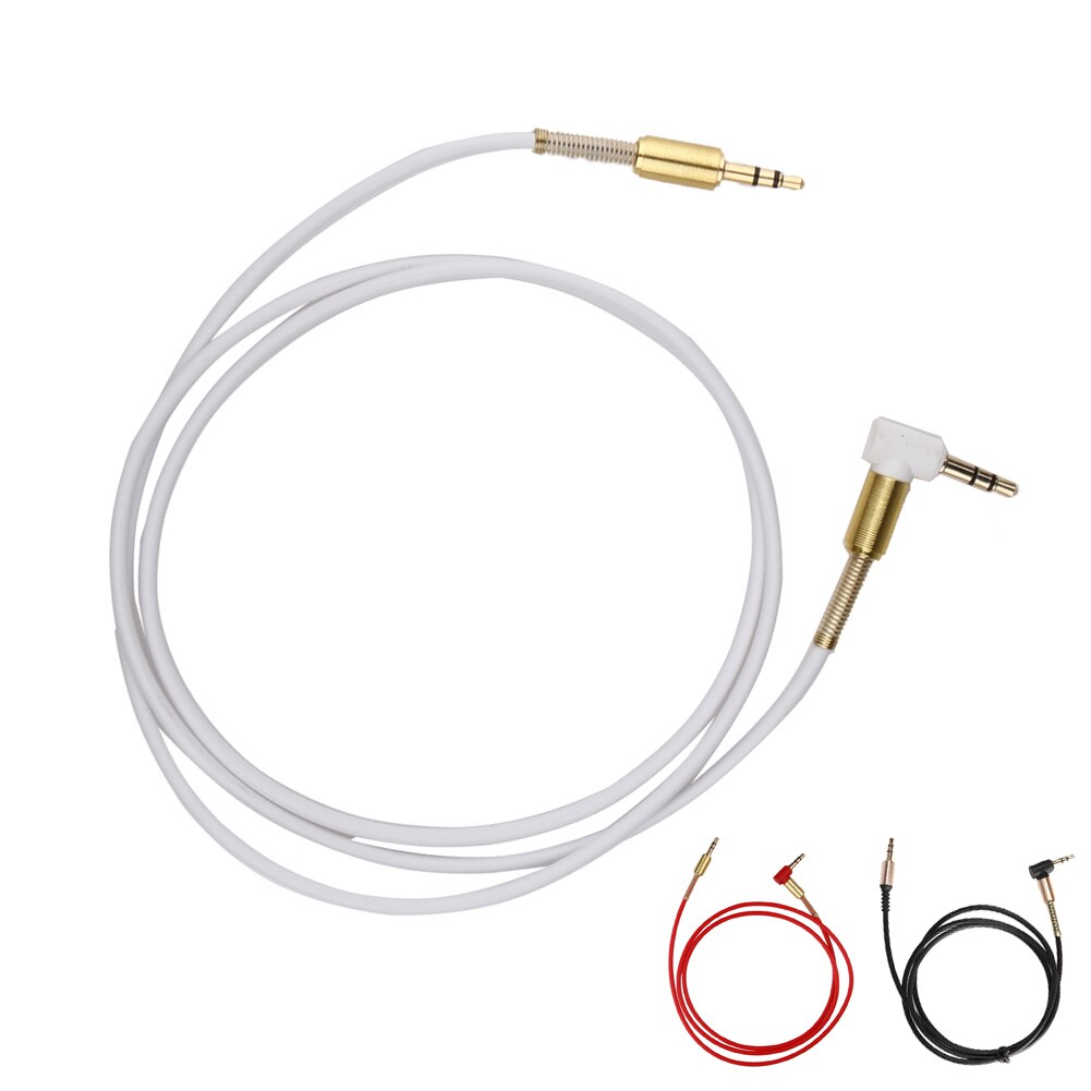 New 1m 3.5mm Aux Cable Jack to Jack Gold Plated 90 Degree Right Angle Audio Cable for Car for iphone beats" headphone - ebowsos