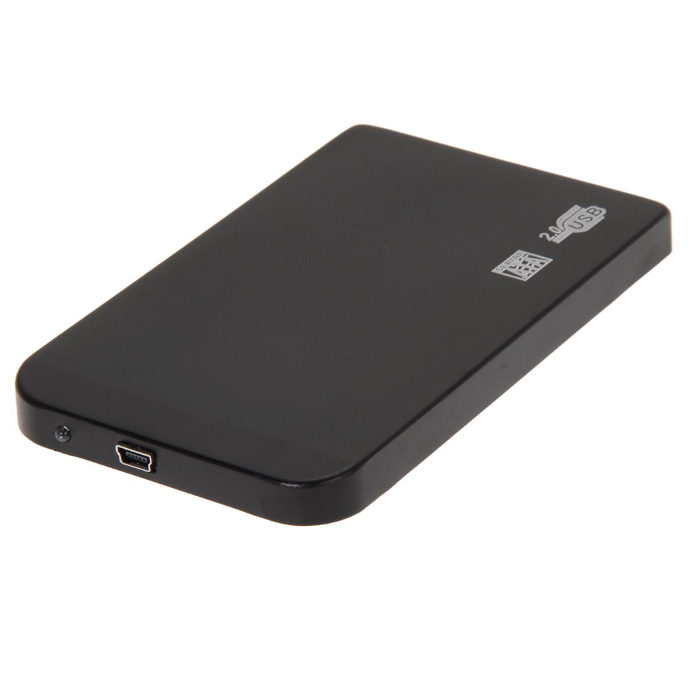 New 2.5" inch USB 2.0 HD Box HDD Case Hard Drive SATA External Enclosure Hard Disk Drive Case Box With USB Cable Black - ebowsos