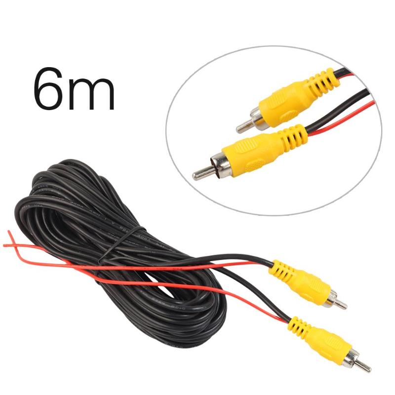 New 6m Car RCA CAR Reverse Rear View Parking Camera Video Cable With Video Trigger Wire Connecting Car Parking Rearview Monitor - ebowsos